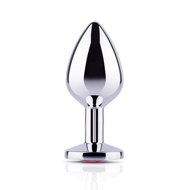 Scandals Metal Butt Plug with Crystal - Temperature Responsive Aluminium Plug